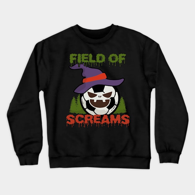 Halloween Soccer Shirt | Field Of Screams Crewneck Sweatshirt by Gawkclothing